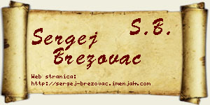 Sergej Brezovac vizit kartica